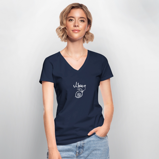 TEE-SHIRT SPYRR  POUR FEMME : " Vibre  " - marine