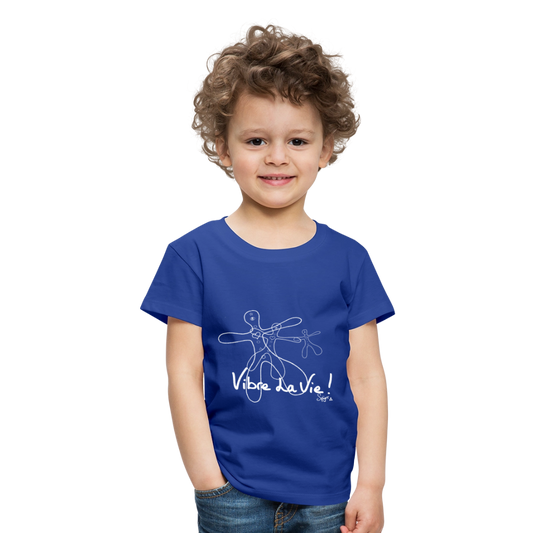TEE-SHIRT SPYRR  POUR ENFANT : " Vibre Humaïnous " - bleu roi