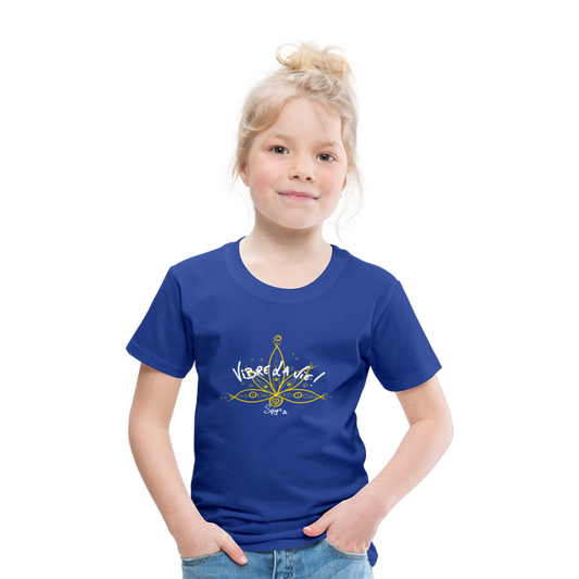 TEE-SHIRT SPYRR  POUR ENFANT : " Les lotus de Lumia" - bleu roi