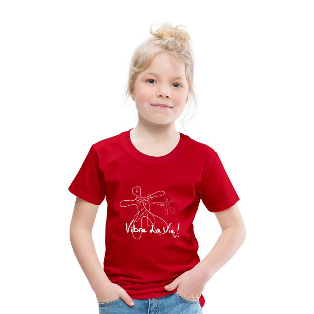 TEE-SHIRT SPYRR  POUR ENFANT : " Vibre Humaïnous " - rouge