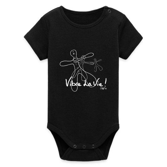 Body Bébé bio manches courtes - noir