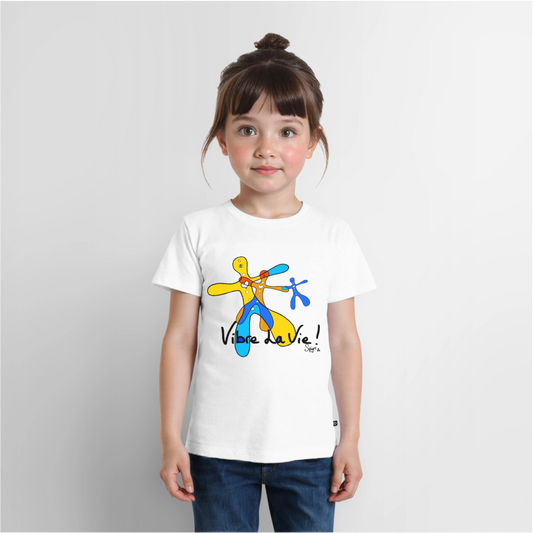 TEE-SHIRT SPYRR  POUR ENFANT : " Vibre Humaïnous " - blanc