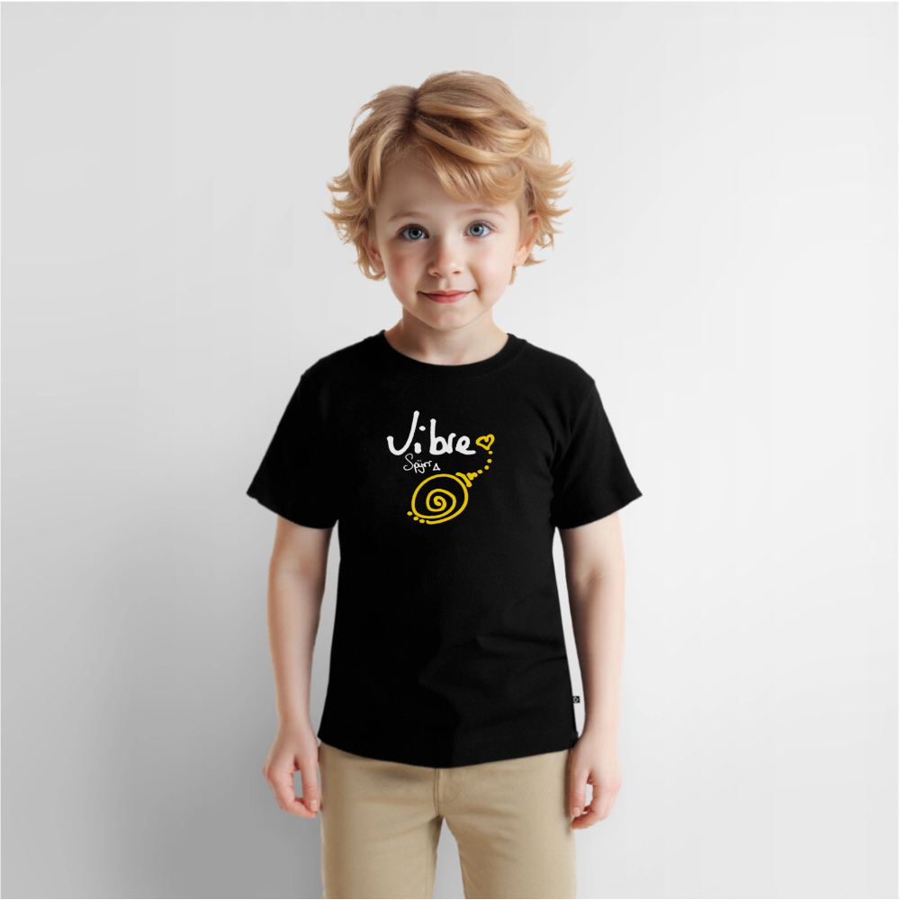 TEE-SHIRT SPYRR  POUR ENFANT : " Vibre en couleur " - noir