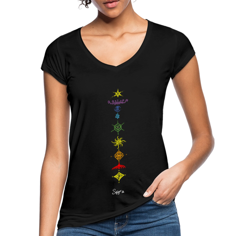 TEE-SHIRT SPYRR  POUR FEMME : " Vibre  tes chakras" - noir